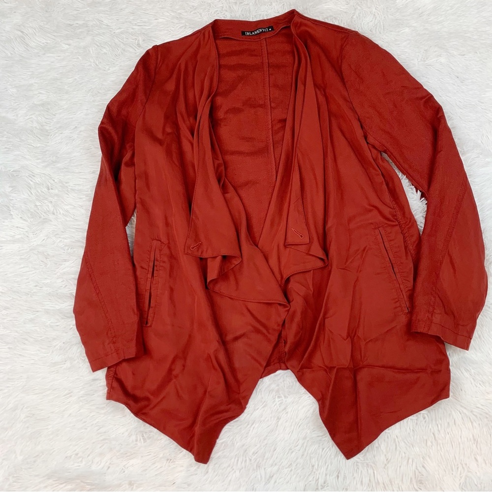 Blank NYC long sleeve draped water fall jacket light weight‎ asymmetrical hem